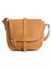Lia Biassoni Leren schoudertas "Mella" lichtbruin - (B)24 x (H)20 x (D)9 cm