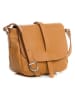 Lia Biassoni Leren schoudertas "Mella" lichtbruin - (B)24 x (H)20 x (D)9 cm