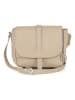 Lia Biassoni Leder-Umhängetasche "Mella" in Beige - (B)24 x (H)20 x (T)9 cm