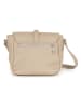 Lia Biassoni Leder-Umhängetasche "Mella" in Beige - (B)24 x (H)20 x (T)9 cm