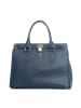Lia Biassoni Leren handtas "Nure" blauw - (B)36 x (H)28 x (D)18 cm