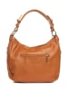 Lia Biassoni Leder-Schultertasche "Monate" in Cognac - (B)36 x (H)26 x (T)10 cm