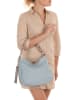 Lia Biassoni Leren schoudertas "Garga" lichtblauw - (B)36 x (H)26 x (D)10 cm