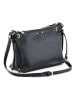 Lia Biassoni Leder-Umhängetasche "Arroscia" in Schwarz - (B)27 x (H)18 x (T)10 cm