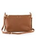 Lia Biassoni Leren schoudertas "Arroscia" lichtbruin - (B)27 x (H)18 x (D)10 cm