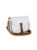 Lia Biassoni Leren schoudertas "Neva" wit - (B)20 x (H)16 x (D)6 cm