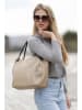 Lia Biassoni Leren schoudertas "Merula" taupe - (B)32 x (H)28 x (D)14 cm