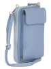 Lia Biassoni Leren smartphonetas "Cerca" lichtblauw - (B)11 x (H)19 x (D)4 cm