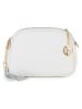 Lia Biassoni Leder-Umhängetasche "Flumendosa" in Weiß - (B)23 x (H)17 x (T)7 cm