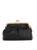 Lia Biassoni Leren clutch "Ciane" zwart - (B)24 x (H)16 x (D)8 cm