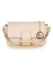 Lia Biassoni Leder-Henkeltasche "Tagliamento" in Beige - (B)22 x (H)15 x (T)6 cm