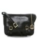 Lia Biassoni Leren schoudertas zwart - (B)26 x (H)19 x (D)12 cm