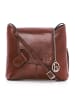 Lia Biassoni Leder-Umhängetasche in Braun - (B)24 x (H)20 x (T)6,5 cm