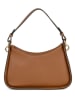 Lia Biassoni Leder-Schultertasche "Barbellino" in Hellbraun - (B)27,5 x (H)14 x (T)8 cm
