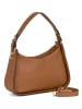 Lia Biassoni Leder-Schultertasche "Barbellino" in Hellbraun - (B)27,5 x (H)14 x (T)8 cm