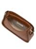 Lia Biassoni Leder-Schultertasche "Barbellino" in Hellbraun - (B)27,5 x (H)14 x (T)8 cm