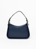 Lia Biassoni Leren schoudertas "Barbellino" donkerblauw - (B)27.5 x (H)14 x (D)8 cm