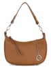 Lia Biassoni Leder-Schultertasche "Caldonazzo" in Hellbraun - (B)30 x (H)17 x (T)7 cm