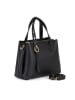 Lia Biassoni Leder-Henkeltasche "Verney" in Schwarz - (B)28 x (H)21 x (T)12 cm