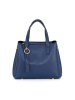 Lia Biassoni Leder-Henkeltasche "Verney" in Blau - (B)28 x (H)21 x (T)12 cm