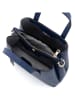Lia Biassoni Leder-Henkeltasche "Verney" in Blau - (B)28 x (H)21 x (T)12 cm