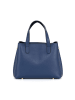 Lia Biassoni Leder-Henkeltasche "Verney" in Blau - (B)28 x (H)21 x (T)12 cm