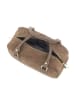 Lia Biassoni Leder-Henkeltasche "Suede" in Taupe - (B)27 x (H)14 x (T)12 cm