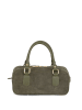 Lia Biassoni Skórzana torebka "Suede" w kolorze oliwkowym - 27 x 14 x 12 cm