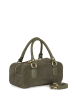 Lia Biassoni Skórzana torebka "Suede" w kolorze oliwkowym - 27 x 14 x 12 cm