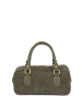 Lia Biassoni Skórzana torebka "Suede" w kolorze oliwkowym - 27 x 14 x 12 cm