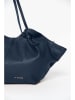 Lia Biassoni Leder-Shopper "Conza" in Dunkelblau - (B)60 x (H)33 x (T)15 cm