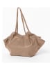 Lia Biassoni Leren shopper "Conza" taupe - (B)60 x (H)33 x (D)15 cm