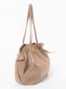Lia Biassoni Leren shopper "Conza" taupe - (B)60 x (H)33 x (D)15 cm