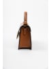 Lia Biassoni Leder-Henkeltasche in Hellbraun - (B)25 x (H)16 x (T)7 cm