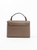 Lia Biassoni Leder-Henkeltasche "Fegana" in Beige - (B)20 x (H)14 x (T)8 cm