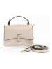 Lia Biassoni Leren handtas "Fegana" beige - (B)20 x (H)14 x (D)8 cm