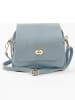 Lia Biassoni Leder-Umhängetasche "Raganello" in Hellblau - (B)23 x (H)20 x (T)9 cm