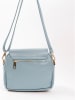 Lia Biassoni Leren schoudertas "Raganello" lichtblauw - (B)23 x (H)20 x (D)9 cm