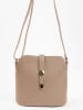 Lia Biassoni Leren schoudertas "Cerfone" beige - (B)24 x (H)22 x (D)10 cm