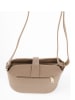 Lia Biassoni Leren schoudertas "Cerfone" beige - (B)24 x (H)22 x (D)10 cm
