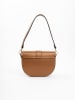 Lia Biassoni Leren schoudertas "MIsegna" camel - (B)22 x (H)17 x (D)8 cm