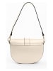 Lia Biassoni Leder-Schultertasche "Misegna" in Beige - (B)22 x (H)17 x (T)8 cm