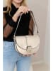 Lia Biassoni Leren schoudertas "Misegna" beige - (B)22 x (H)17 x (D)8 cm