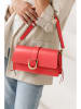 Lia Biassoni Leren schoudertas "Saraceno" rood - (B)27 x (H)14 x (D)6 cm