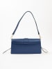 Lia Biassoni Leder-Schultertasche "Saraceno" in Dunkelblau - (B)27 x (H)14 x (T)6 cm