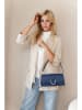 Lia Biassoni Leder-Schultertasche "Saraceno" in Dunkelblau - (B)27 x (H)14 x (T)6 cm