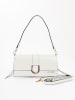 Lia Biassoni Leren schoudertas "Saraceno" wit - (B)27 x (H)14 x (D)6 cm