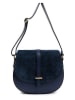 Lia Biassoni Leder-Umhängetasche in Dunkelblau - (B)23 x (H)20 x (T)6 cm