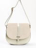 Lia Biassoni Leren schoudertas "Corsalone" beige - (B)23 x (H)20 x (D)6 cm