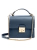 Lia Biassoni Leren handtas "Melacce" donkerblauw - (B)27 x (H)24 x (D)8 cm